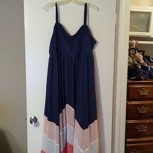 Navy blue long Maxi Dress